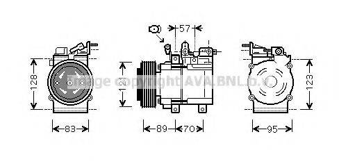 AVA QUALITY COOLING KAK205 Компресор, кондиціонер