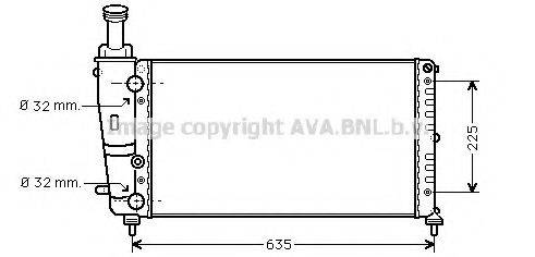 AVA QUALITY COOLING LC2067 Радіатор, охолодження двигуна