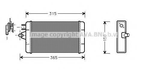 AVA QUALITY COOLING LC6024 Теплообмінник, опалення салону