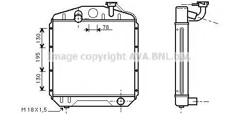 AVA QUALITY COOLING ME2153 Радіатор, охолодження двигуна
