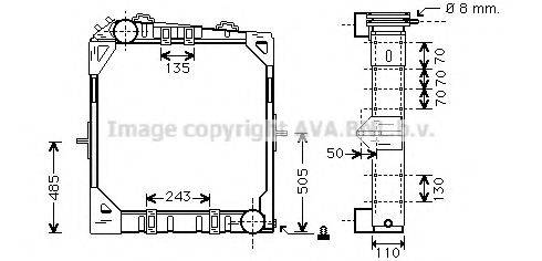 AVA QUALITY COOLING ME2170 Радіатор, охолодження двигуна