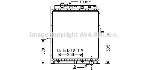 AVA QUALITY COOLING ME2237 Радіатор, охолодження двигуна