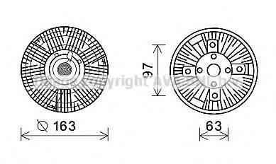 AVA QUALITY COOLING MEC257 Зчеплення, вентилятор радіатора