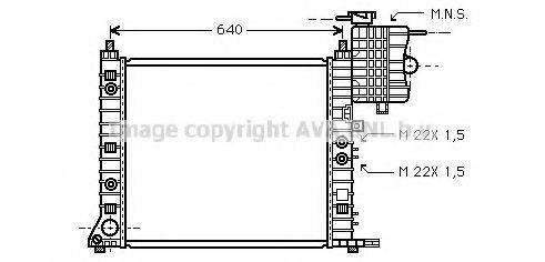 AVA QUALITY COOLING MS2243 Радіатор, охолодження двигуна