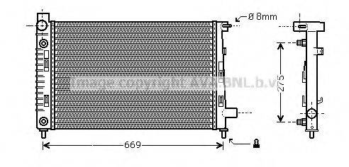 AVA QUALITY COOLING MS2282 Радіатор, охолодження двигуна