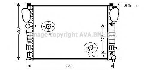 AVA QUALITY COOLING MS2334 Радіатор, охолодження двигуна