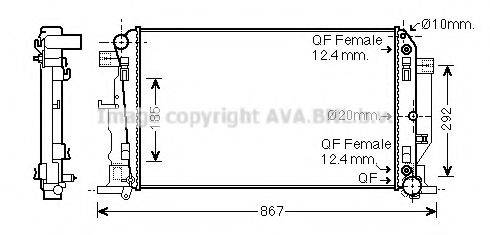 AVA QUALITY COOLING MS2445 Радіатор, охолодження двигуна