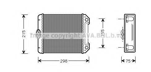 AVA QUALITY COOLING MS6171 Теплообмінник, опалення салону