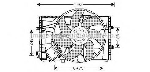 AVA QUALITY COOLING MS7507 Вентилятор, охолодження двигуна