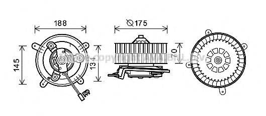 AVA QUALITY COOLING MS8621 Електродвигун, вентиляція салону