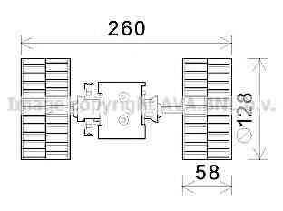 AVA QUALITY COOLING MS8645 Електродвигун, вентиляція салону