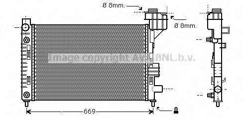 AVA QUALITY COOLING MSA2248 Радіатор, охолодження двигуна