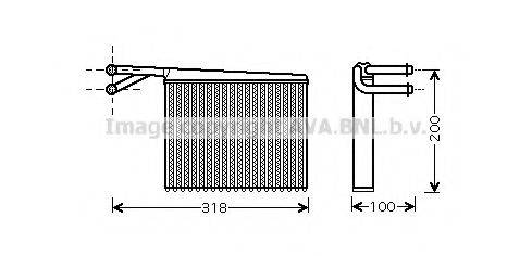 AVA QUALITY COOLING MSA6372 Теплообмінник, опалення салону