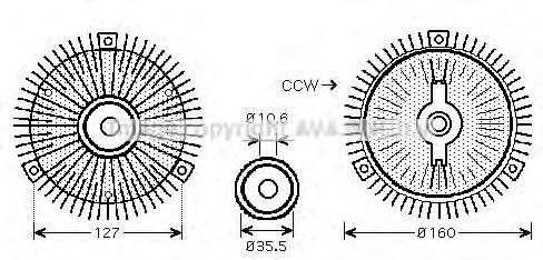 AVA QUALITY COOLING MSC418 Зчеплення, вентилятор радіатора