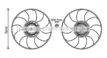 AVA QUALITY COOLING MSC603 Вентилятор, охолодження двигуна