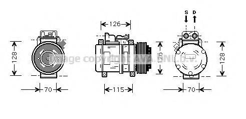 AVA QUALITY COOLING MSK087 Компресор, кондиціонер