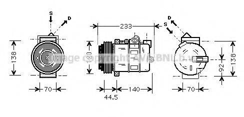 AVA QUALITY COOLING MSK277 Компресор, кондиціонер