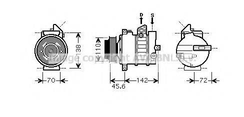 AVA QUALITY COOLING MSK438 Компресор, кондиціонер