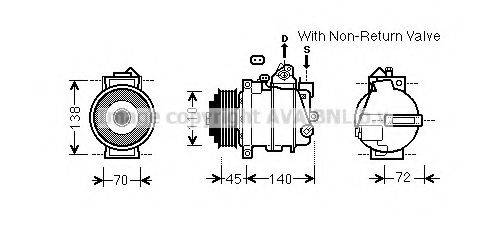 AVA QUALITY COOLING MSK568 Компресор, кондиціонер