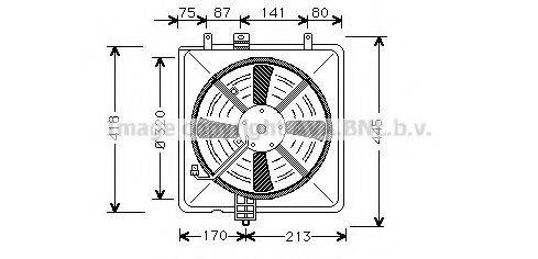 AVA QUALITY COOLING MT7502 Вентилятор, охолодження двигуна