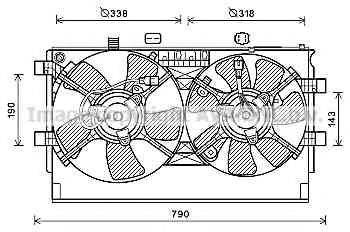 AVA QUALITY COOLING MT7529 Вентилятор, охолодження двигуна