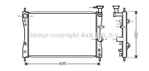 AVA QUALITY COOLING MTA2172 Радіатор, охолодження двигуна