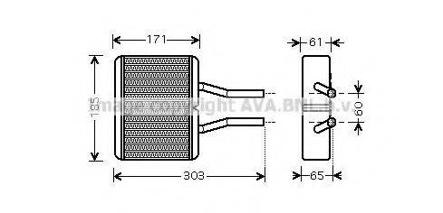 AVA QUALITY COOLING MZ6193 Теплообмінник, опалення салону