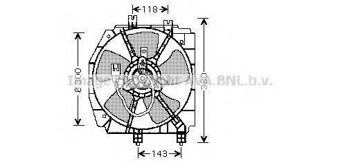 AVA QUALITY COOLING MZ7523 Вентилятор, охолодження двигуна