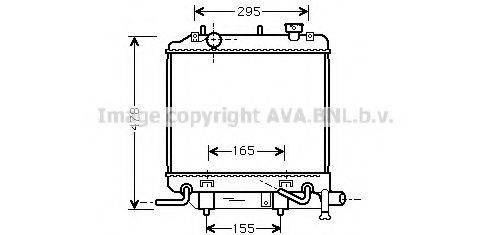 AVA QUALITY COOLING MZA2166 Радіатор, охолодження двигуна