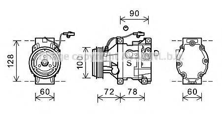 AVA QUALITY COOLING MZK253 Компресор, кондиціонер