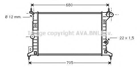 AVA QUALITY COOLING OL2242 Радіатор, охолодження двигуна