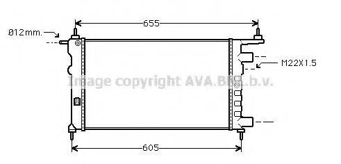 AVA QUALITY COOLING OL2261 Радіатор, охолодження двигуна