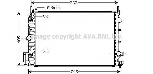 AVA QUALITY COOLING OL2388 Радіатор, охолодження двигуна