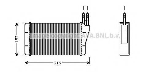 AVA QUALITY COOLING OL6004 Теплообмінник, опалення салону