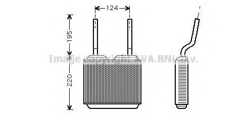 AVA QUALITY COOLING OL6132 Теплообмінник, опалення салону