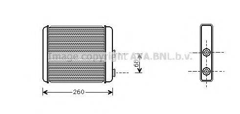 AVA QUALITY COOLING OL6259 Теплообмінник, опалення салону