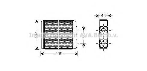 AVA QUALITY COOLING OL6403 Теплообмінник, опалення салону