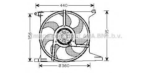 AVA QUALITY COOLING OL7512 Вентилятор, охолодження двигуна