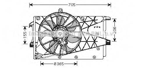 AVA QUALITY COOLING OL7526 Вентилятор, охолодження двигуна