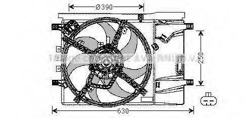 AVA QUALITY COOLING OL7539 Вентилятор, охолодження двигуна