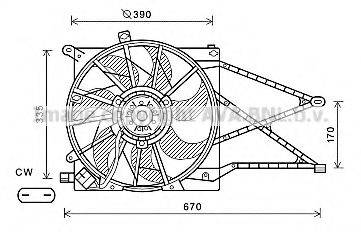 AVA QUALITY COOLING OL7603 Вентилятор, охолодження двигуна