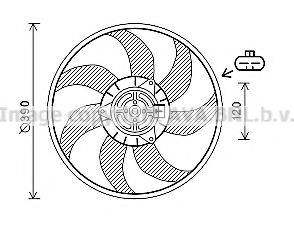 AVA QUALITY COOLING OL7613 Крильчатка вентилятора, охолодження двигуна