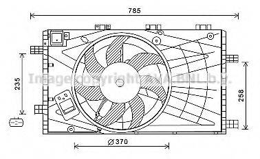 AVA QUALITY COOLING OL7622 Вентилятор, охолодження двигуна