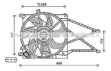 AVA QUALITY COOLING OL7649 Вентилятор, охолодження двигуна