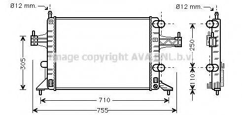 AVA QUALITY COOLING OLA2303 Радіатор, охолодження двигуна