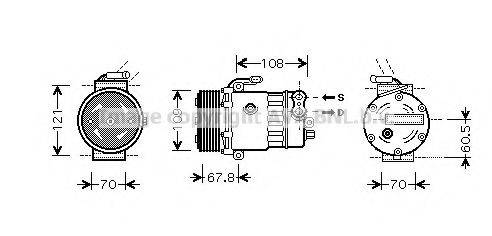 AVA QUALITY COOLING OLAK139 Компресор, кондиціонер