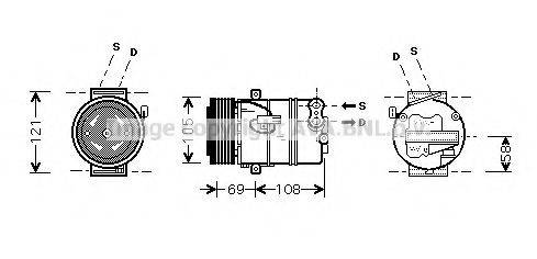 AVA QUALITY COOLING OLAK438 Компресор, кондиціонер