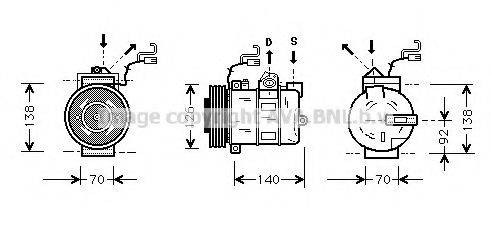 AVA QUALITY COOLING OLK327 Компресор, кондиціонер