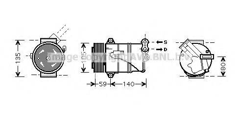 AVA QUALITY COOLING OLK437 Компресор, кондиціонер