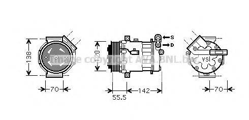 AVA QUALITY COOLING OLK447 Компресор, кондиціонер